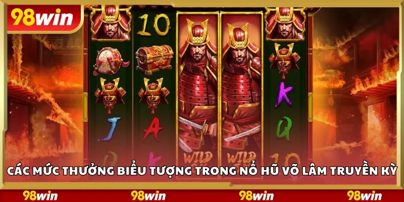 Các mức thưởng biểu tượng trong nổ hũ Võ Lâm Truyền Kỳ