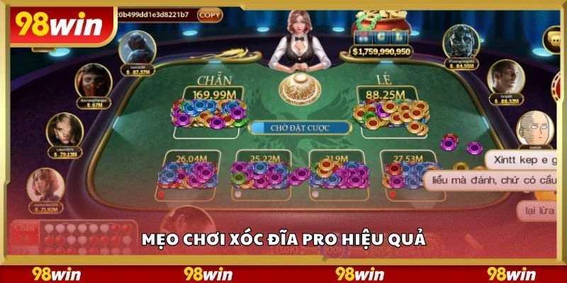 Mẹo chơi xóc đĩa pro hiệu quả